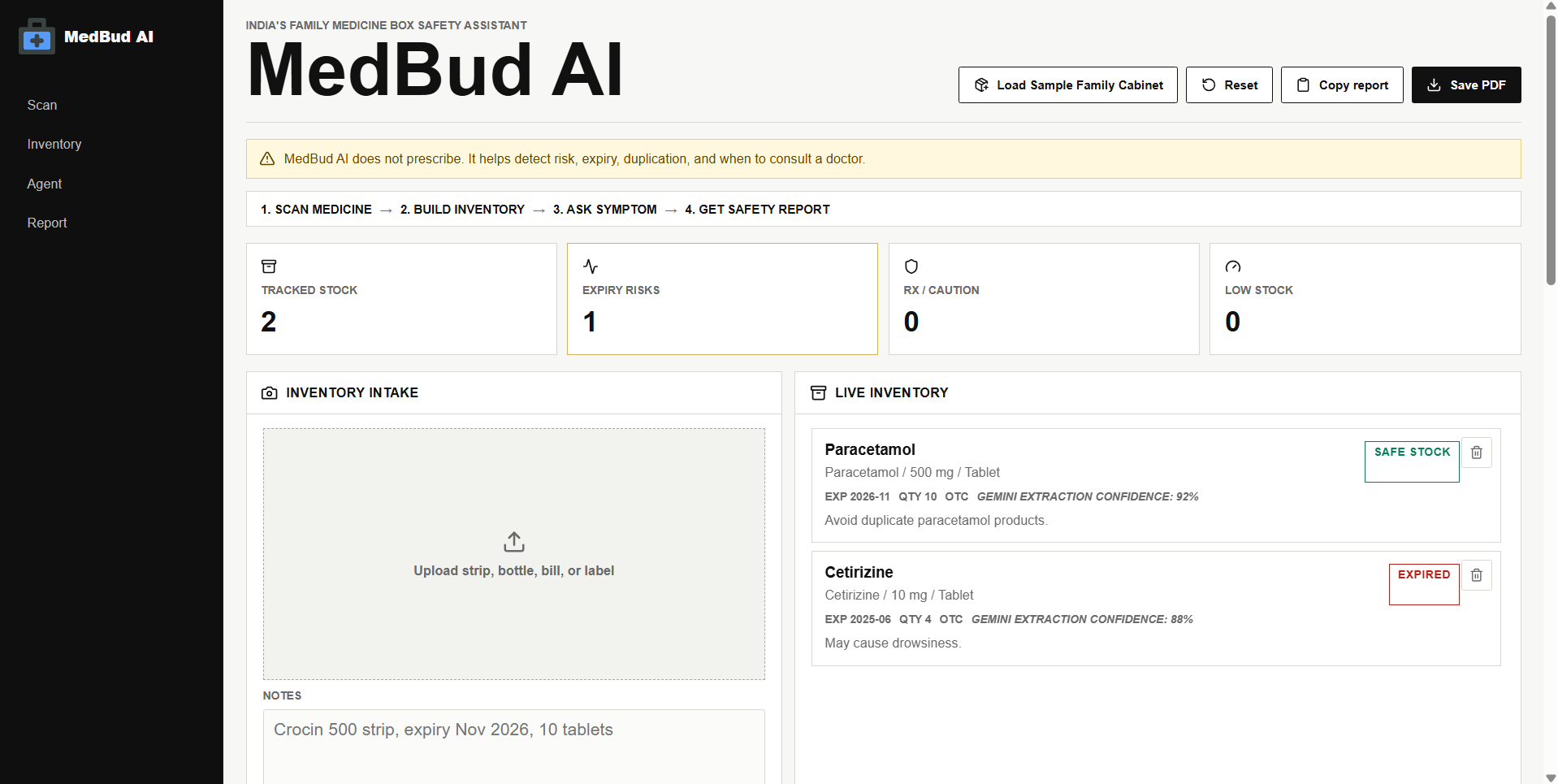 MedBud AI project screenshot